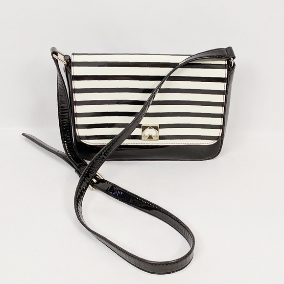 Kate Spade Striped Patent PVC Leather Crossbody - Picture 2 of 8